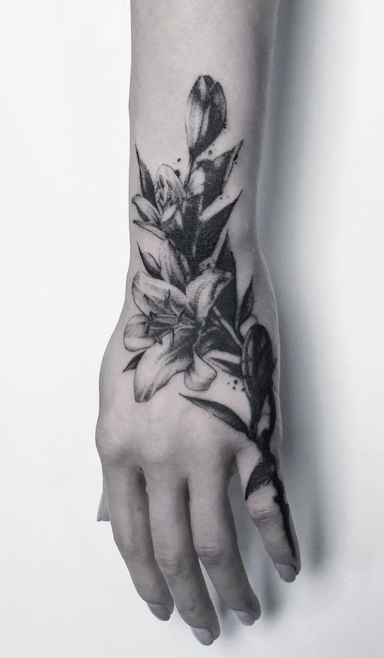 Black Flowers Tattoo