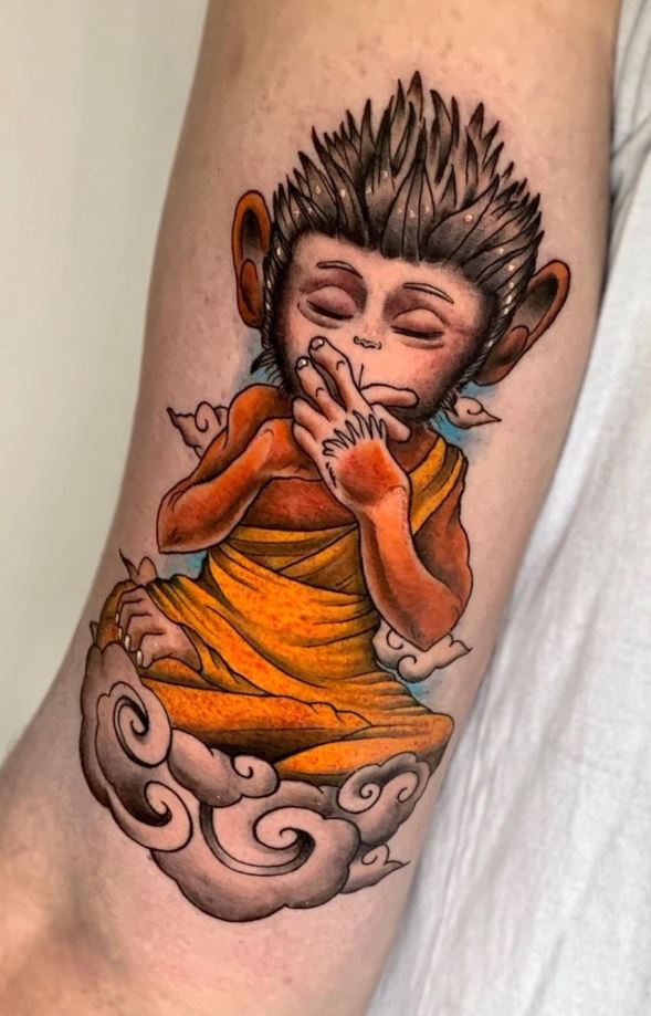 Buddhist Monkey Tattoo