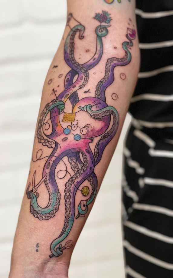 Colorful Octopus Tattoo