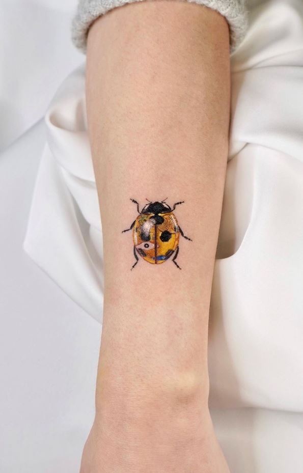 Golden Ladybug Tattoo