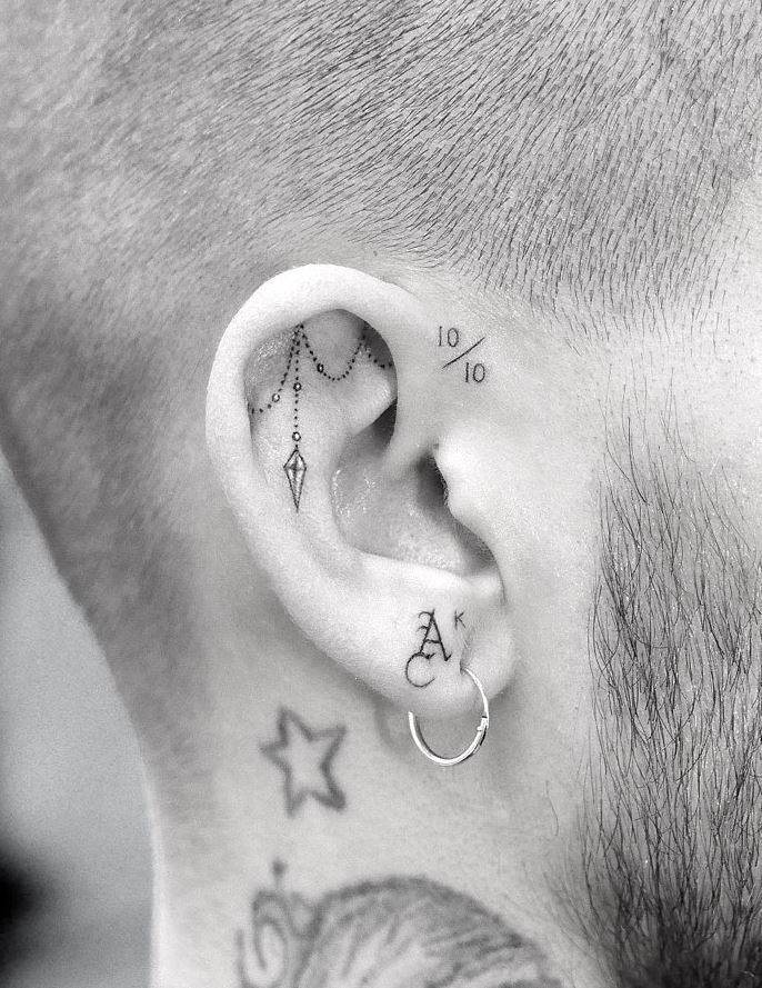 Tiny Ear Tattoo