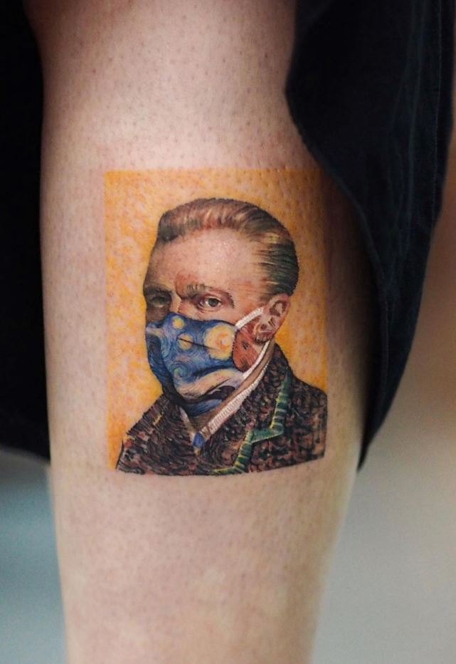 Van Gogh Corona Tattoo | InkStyleMag