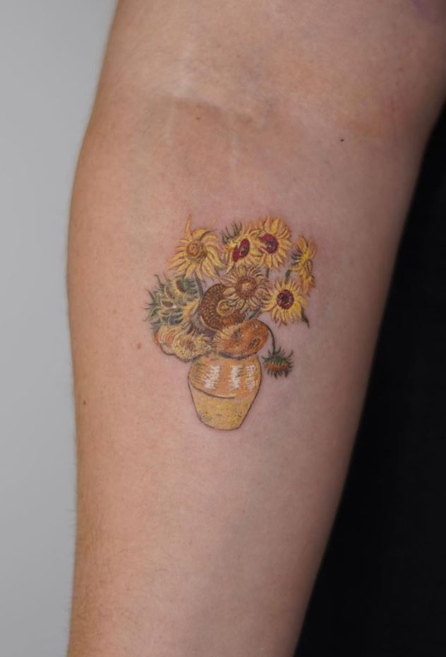 Van Gogh Sunflowers Tattoo