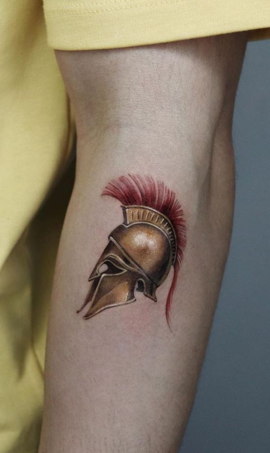 Warrior Helmet Tattoo