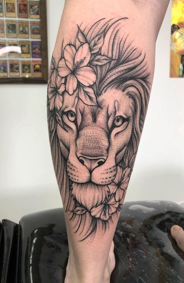 Beautiful Lion Tattoo | InkStyleMag