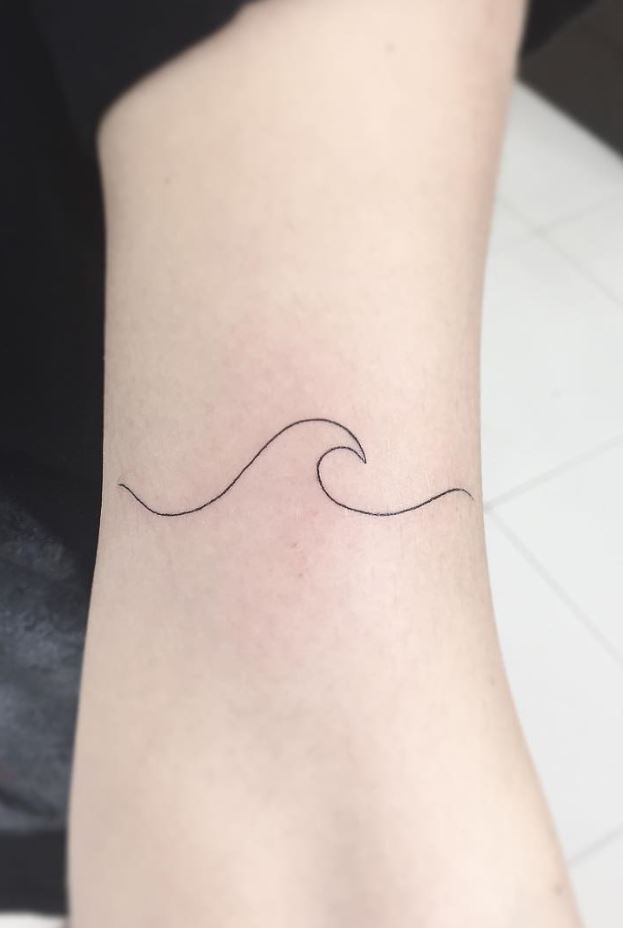 Simple Wave Tattoo