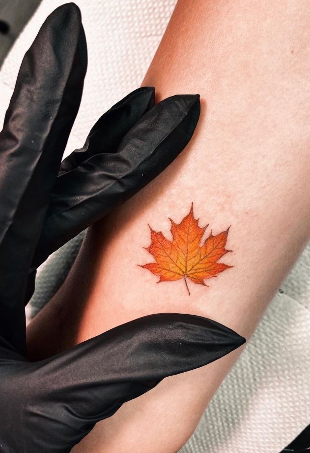 Small Leaf Tattoo | InkStyleMag