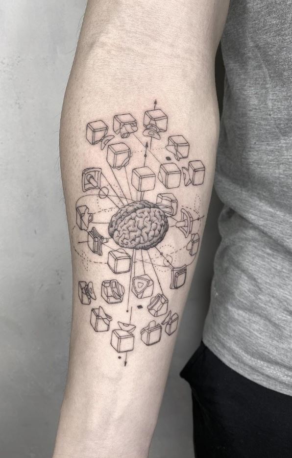 Amazing Brain Tattoo