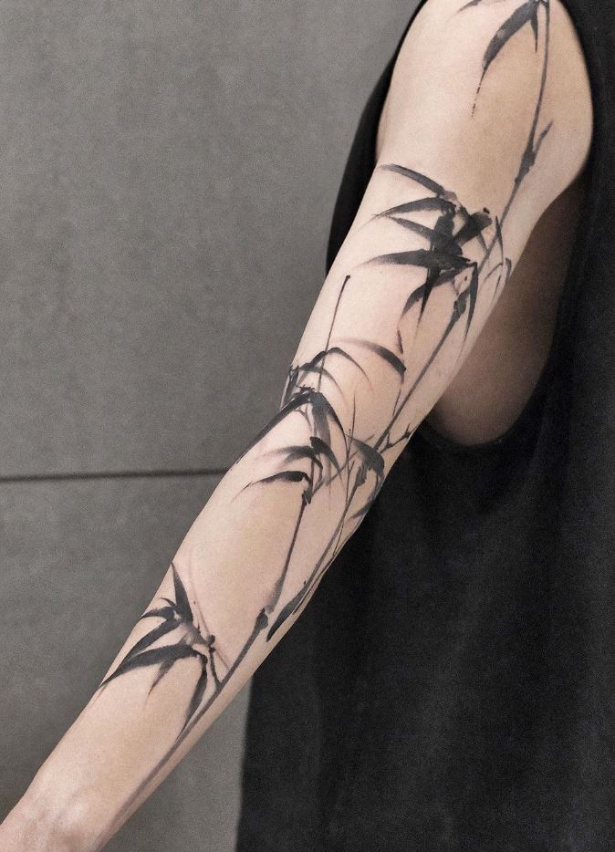 Bamboo Sleeve Tattoo