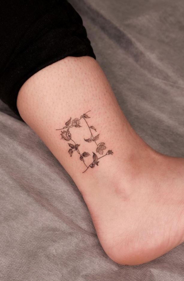 Flower Frame Tattoo