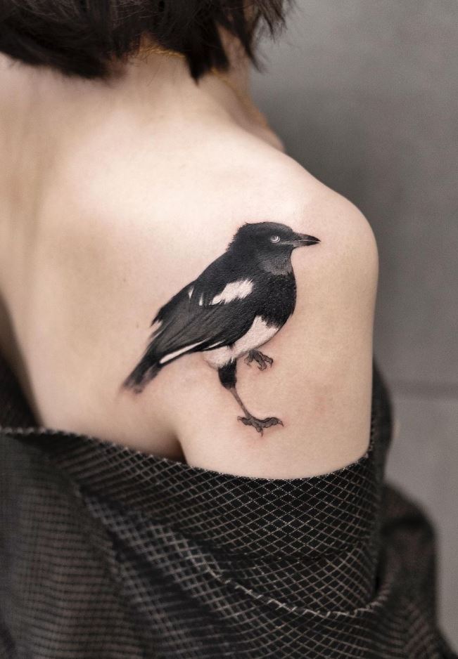 Magpie Bird Tattoo