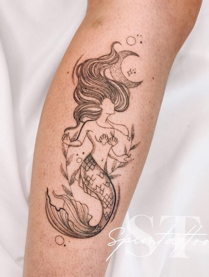Awesome Mermaid Tattoo