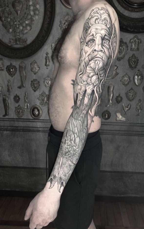 Mythological Sleeve Tattoo | InkStyleMag