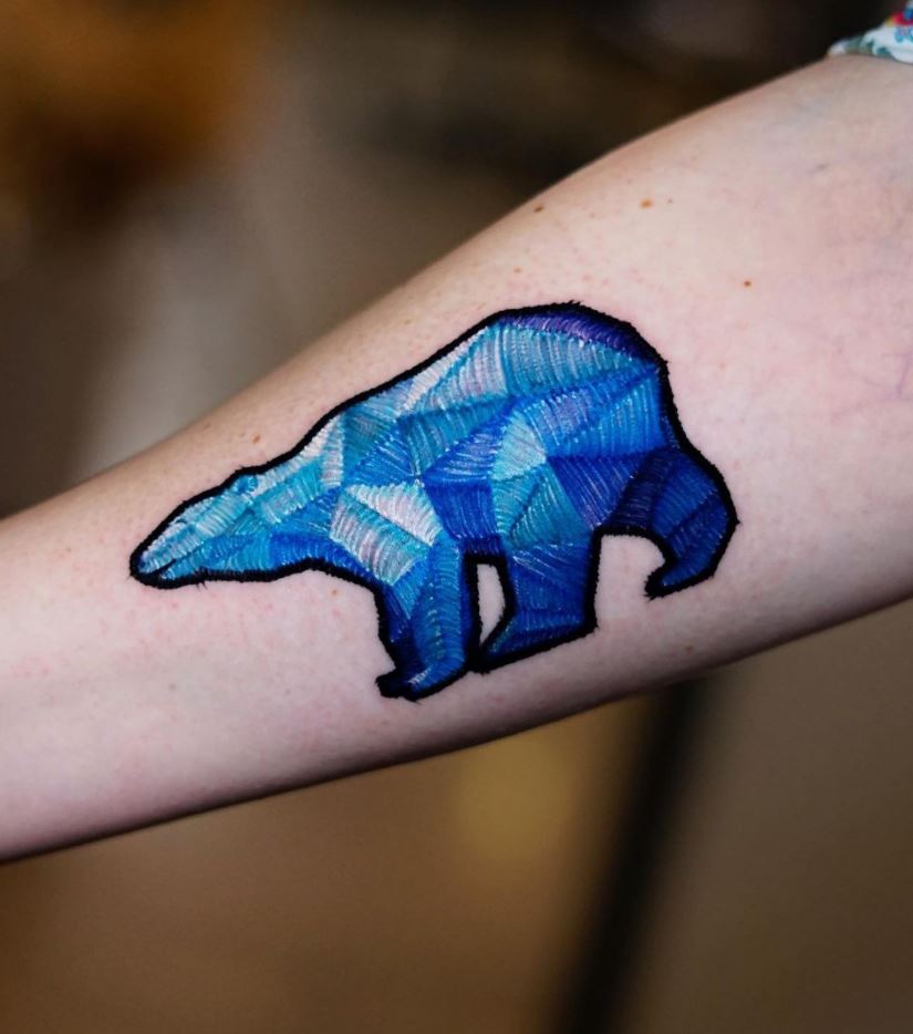 Polar Bear Patch Tattoo