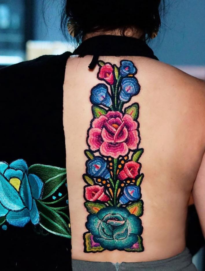 Remarkable Flower Patch Tattoo