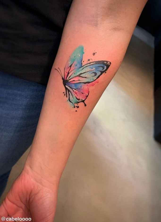 Watercolor Butterfly Tattoo