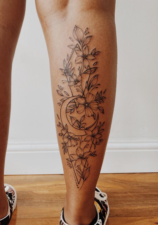 Geometric Floral Tattoo