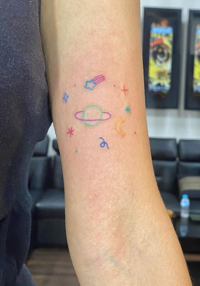 Colorful Galaxy Tattoo