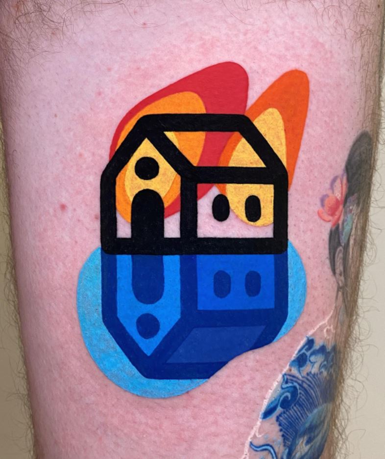 Cute House Tattoo