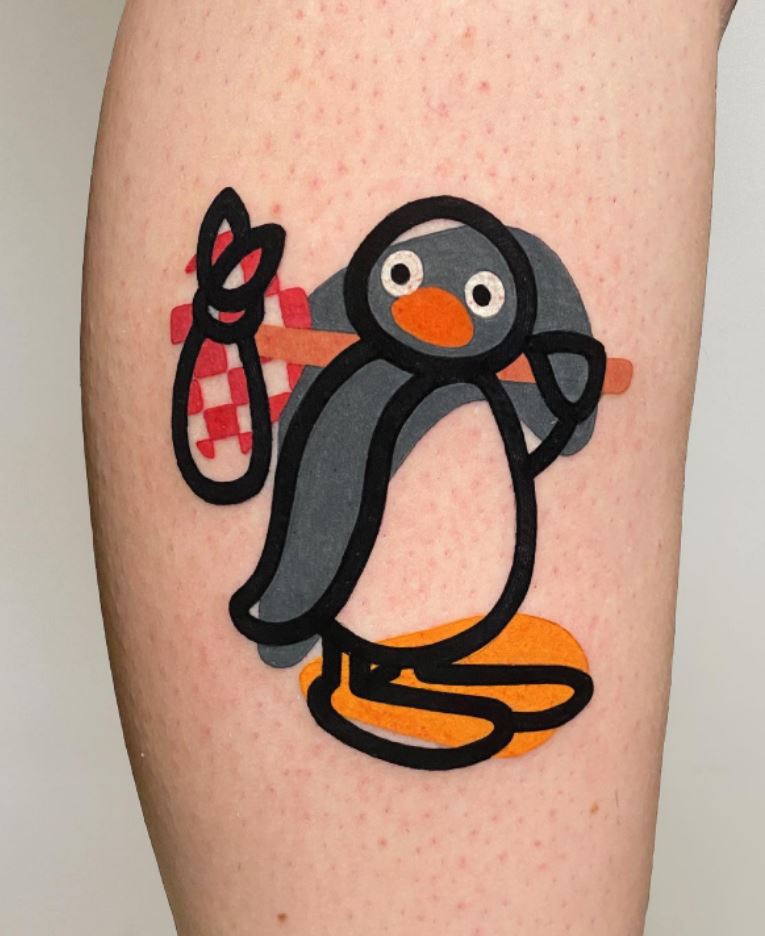 Funny Penguin Tattoo