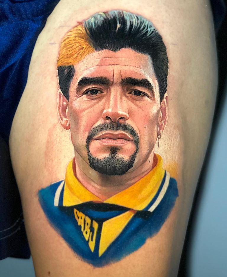 Stunning Maradona Tattoo