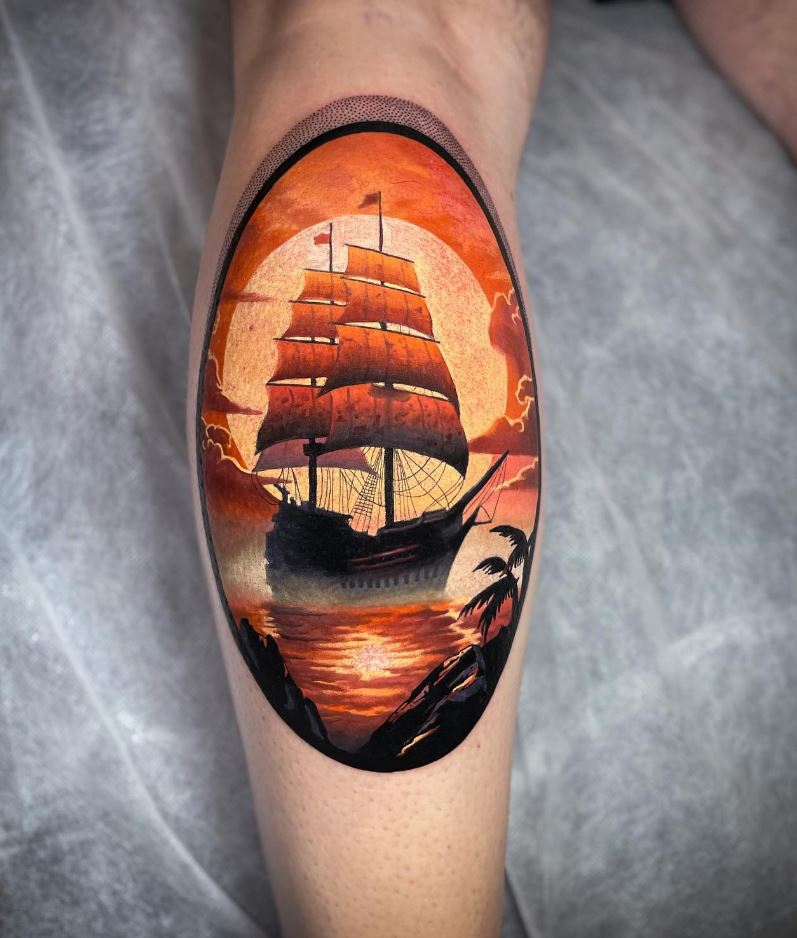 Awesome Ship Tattoo