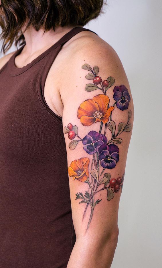 Amazing Flowers Tattoo