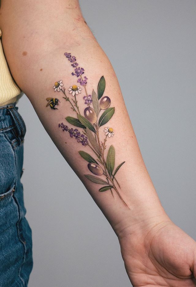 Awesome Floral Tattoo