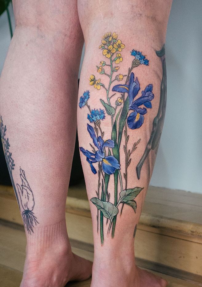 Colorful Flowers Tattoo