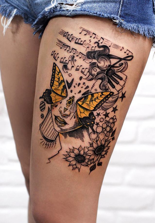 Butterfly Girl Tattoo | InkStyleMag