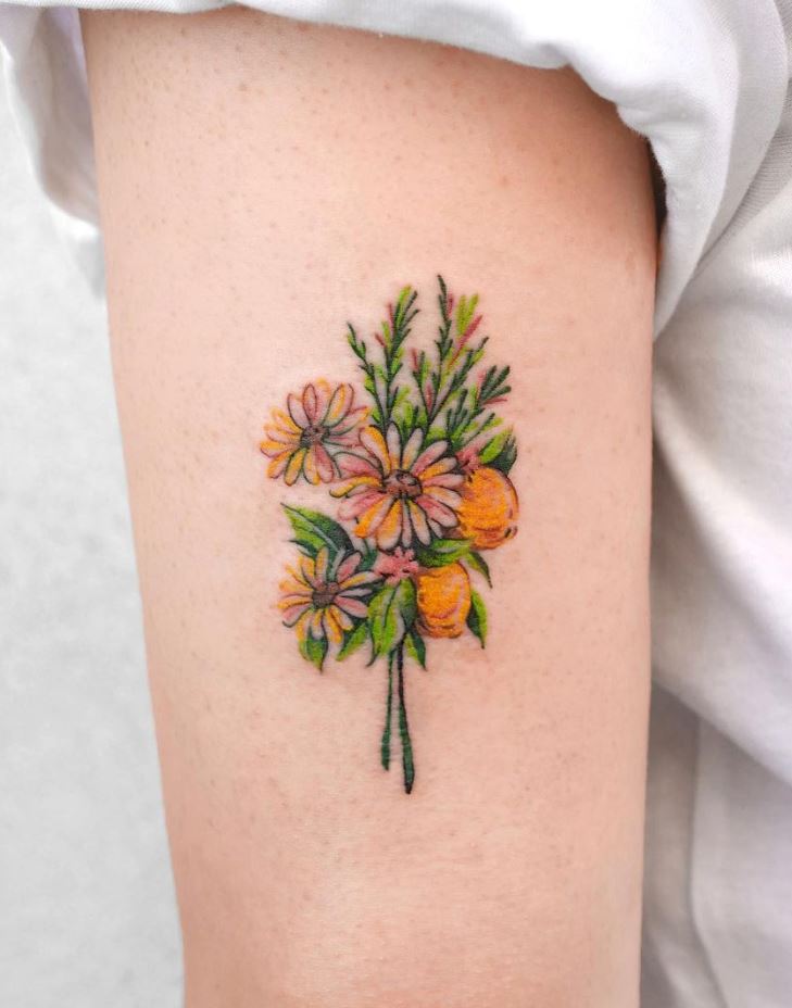 Flower Bouquet Tattoo | InkStyleMag