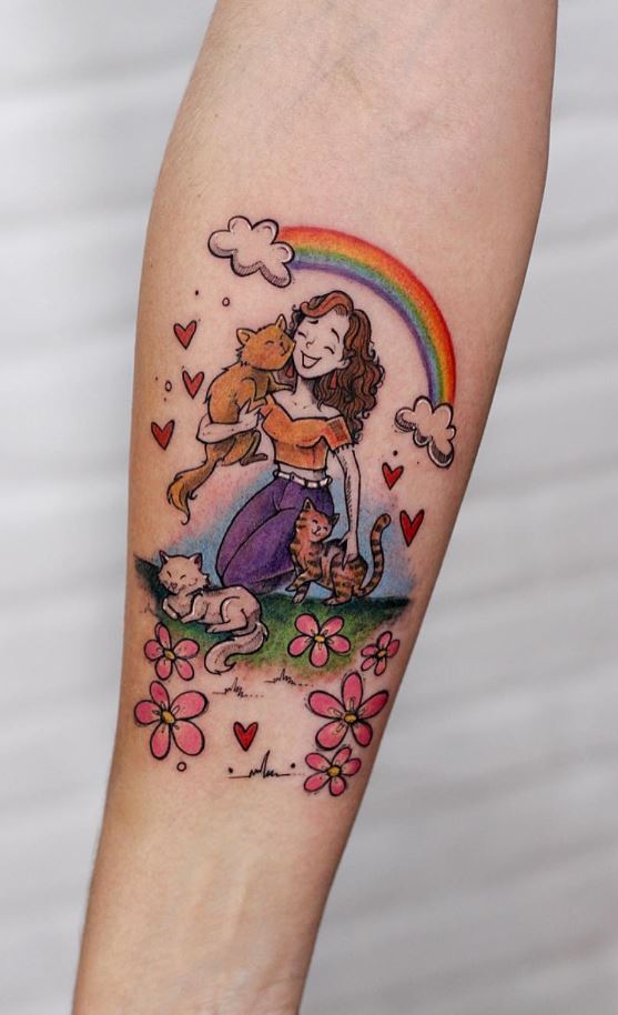Happy Girl Tattoo