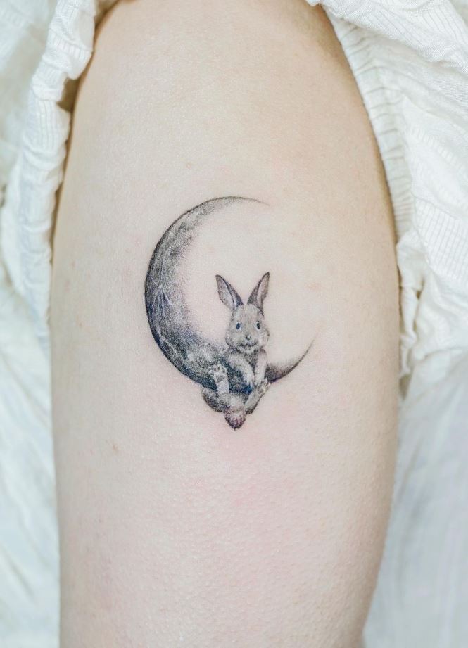 Moon Bunny Tattoo
