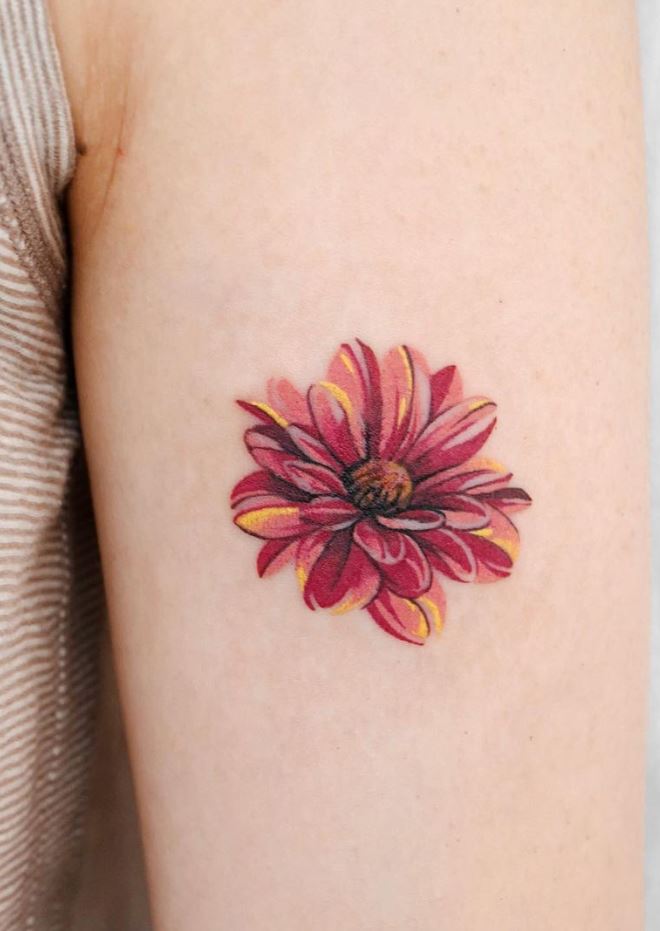 Red Flower Tattoo | InkStyleMag