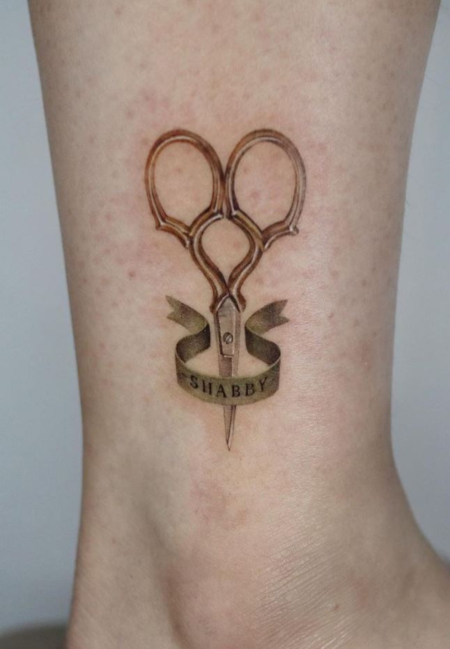 Small Scissors Tattoo