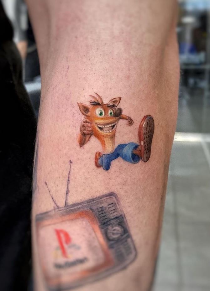 Crash Bandicoot Tattoo