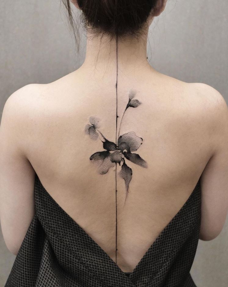 Abstract Flower Tattoo