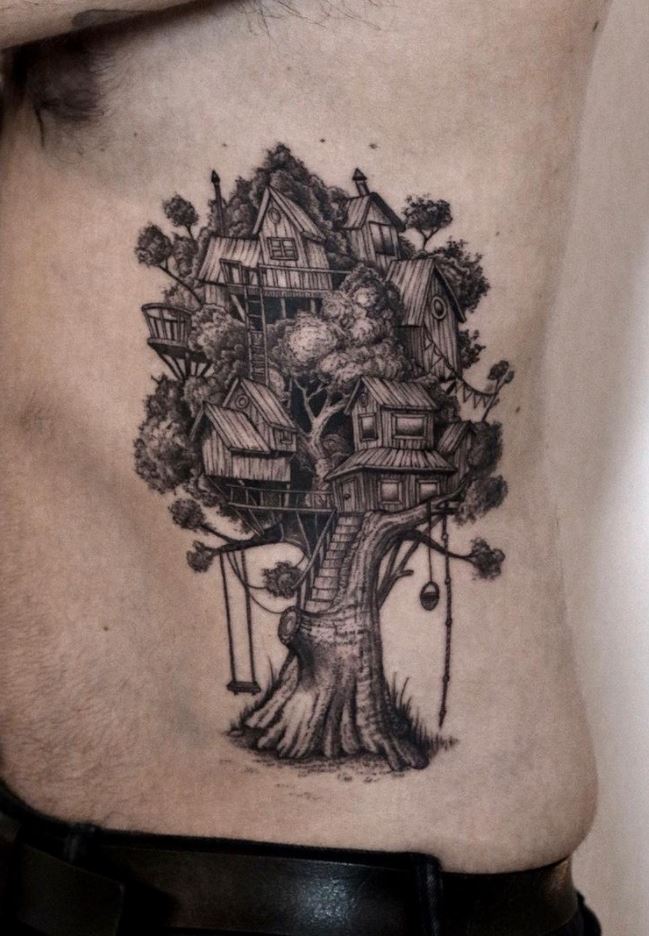 Awesome Treehouse Tattoo