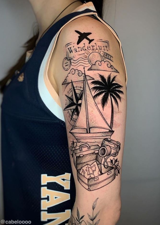 Awesome Travel Tattoo