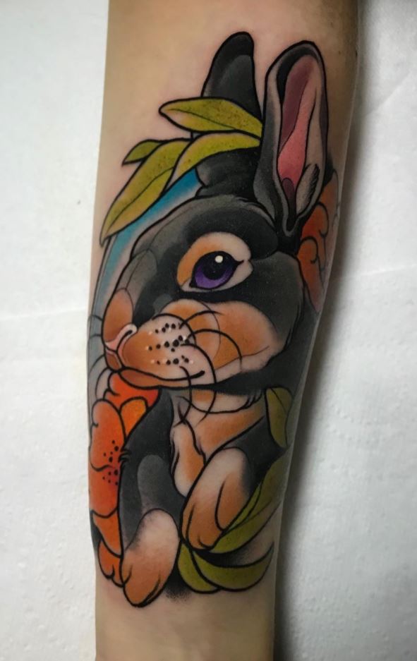 Cute Rabbit Tattoo | InkStyleMag