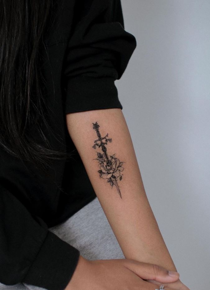Little Sword Tattoo | InkStyleMag