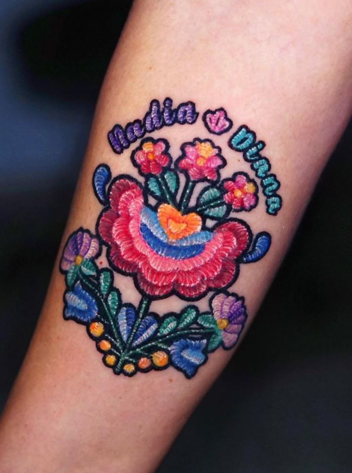 Majestic Flower Patch Tattoo