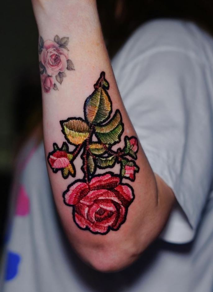 Rose Patch Tattoo