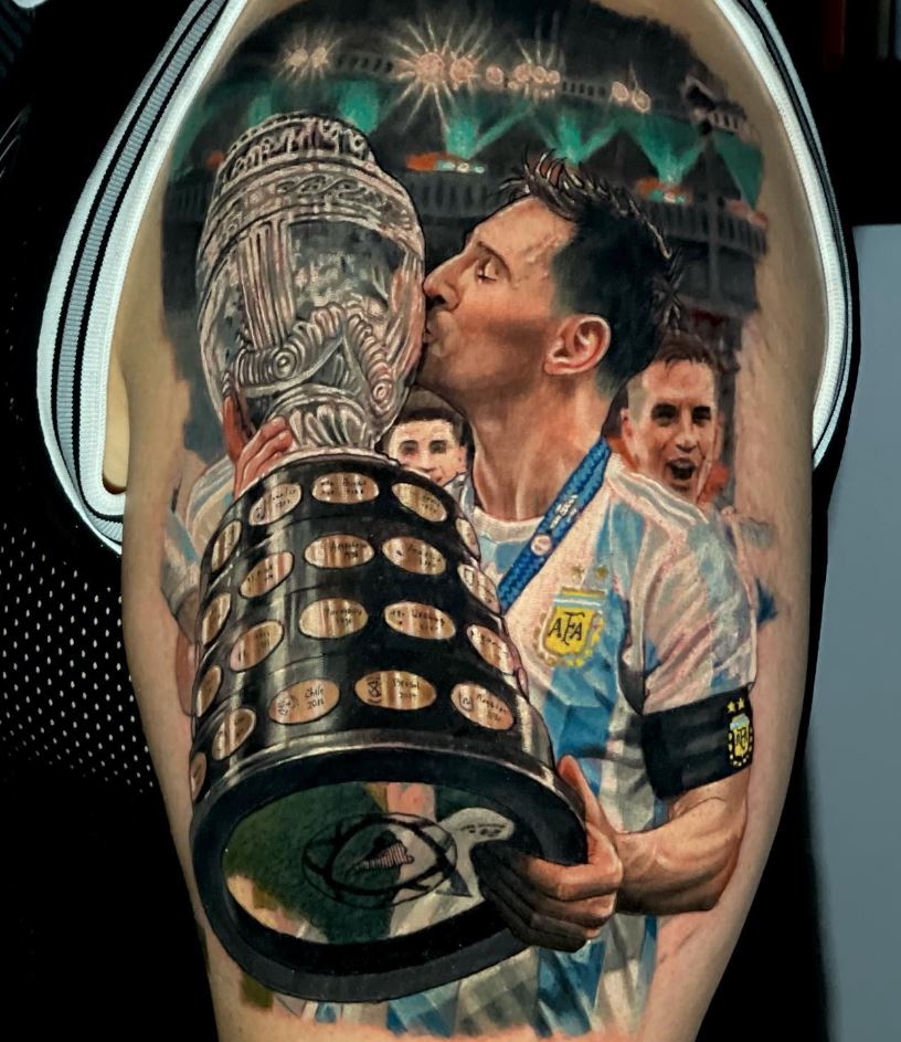 Awesome Lionel Messi Tattoo