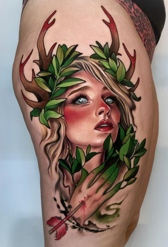 Forest Girl Tattoo