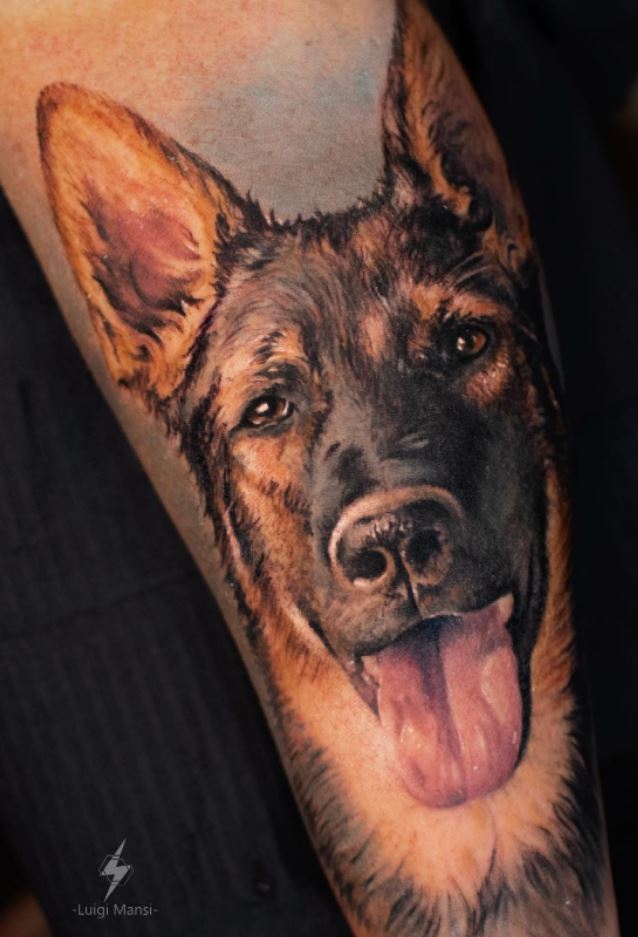 Marvelous Dog Tattoo
