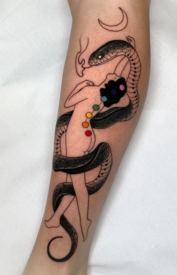 Snake & Women Tattoo