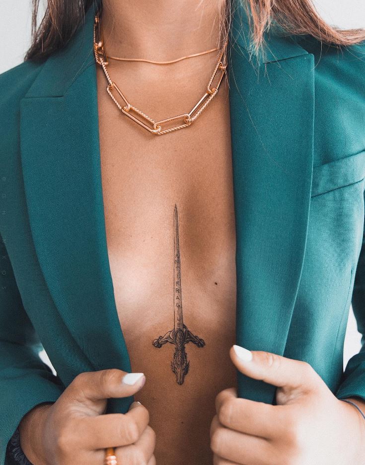 Dragon Sword Tattoo