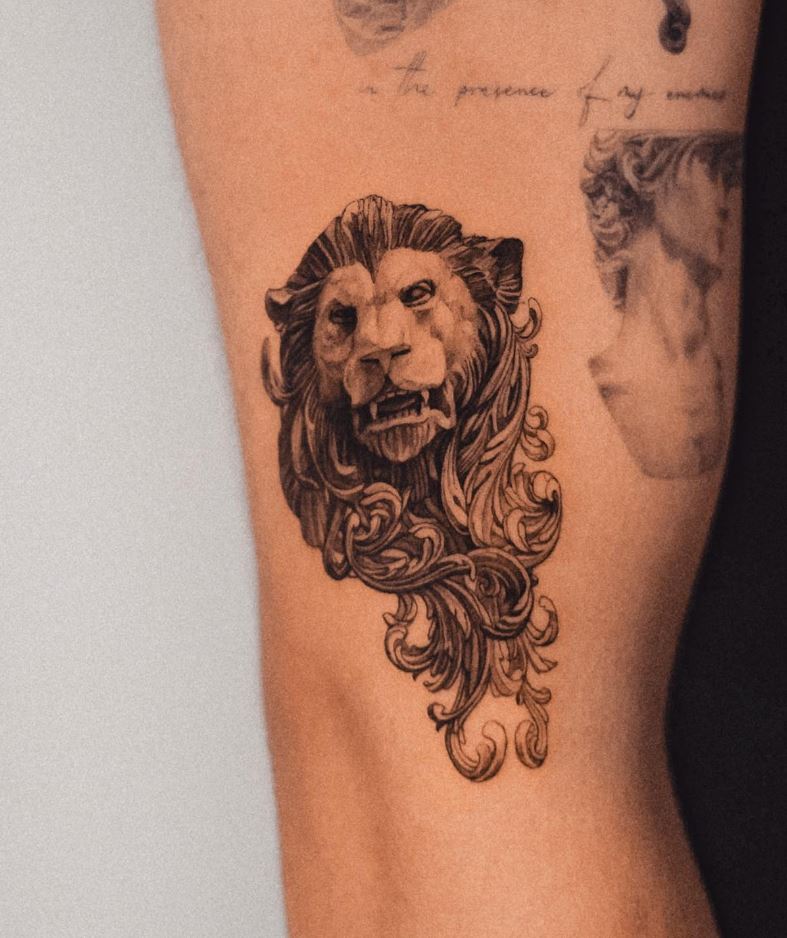 Filigree Lion Tattoo