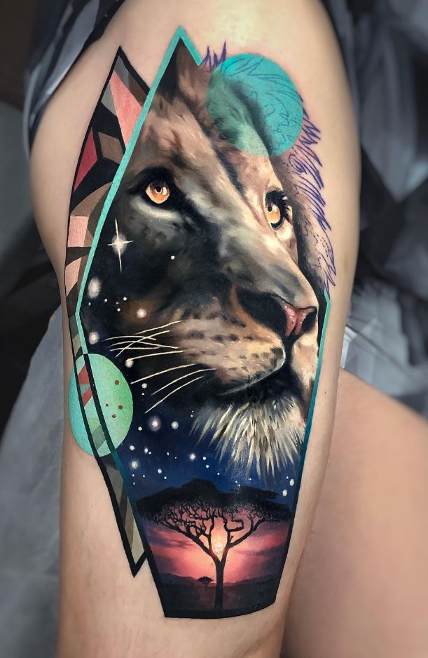 Stunning Lion Tattoo